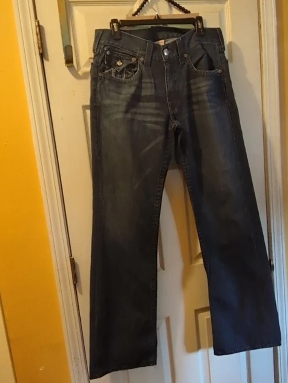 True Religion Dark Blue Straight Leg Jeans